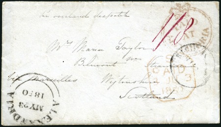 Stamp of Egypt » British Post Offices 1850 (May 23) Small neat envelope with enclosure s