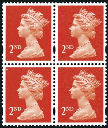 Stamp of Great Britain » Queen Elizabeth II 1995 Harrison printing 2nd Class block of 4 in bri