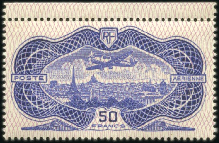 Stamp of France 1936 50F Burelé avec bord de feuille, neuf sans ch