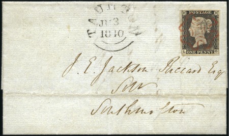 Stamp of Great Britain 1840-69, Group of 8 covers incl. 1840 Cover from T