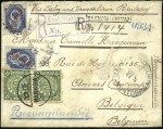 Stamp of Russia » Russia Post in China HANKOW: 1903 Cover registered to Belgium, franked 