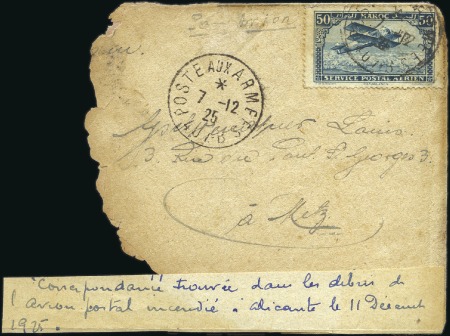 Stamp of Colonies françaises » Maroc 1925 (Dec 7) Casablanca-Toulouse flight which cras
