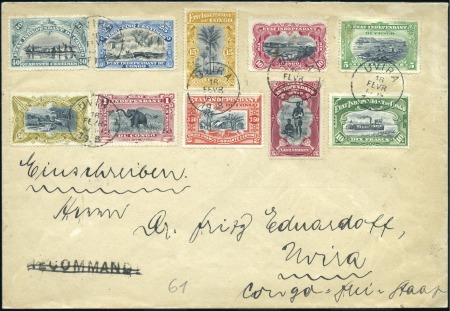 Stamp of Belgian Congo » Congo Belge 1894 « Mols » - Timbres 10 valeurs allant du 5c au 10F dont le 3F50 et le