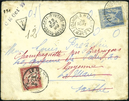 Stamp of France 1899-1923, Collection de 66 lettres des BUREAUX FR