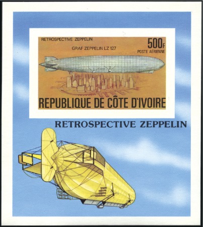 Stamp of Colonies françaises » Côte-d'Ivoire 1977-81, Huit blocs-feuillets non-dentelés différe