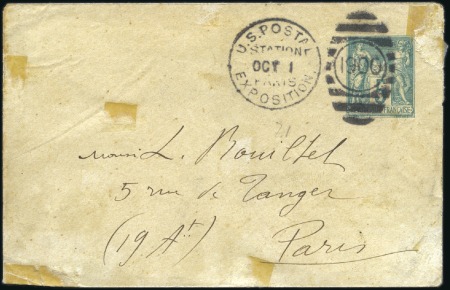 Stamp of France 1900 Enveloppe entier Sage 5c obl. "US Postal Stat
