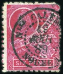 Stamp of Colonies françaises » Nouvelle-Calédonie 1895 Groupe de 11 timbres de Nouvelles Galles du S
