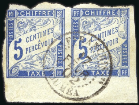 Stamp of Colonies françaises » Nouvelle-Calédonie TIMBRE-TAXE: 1890-1917, Groupe de 10 timbres-taxe