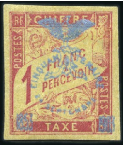 Stamp of Colonies françaises » Nouvelle-Calédonie TIMBRE-TAXE: 1903 60c brun et 1F rose avec surchar