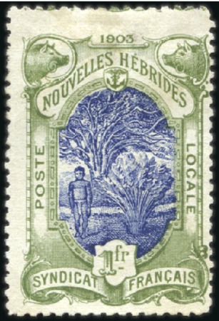 Stamp of New Hebrides 1903 Syndicat français local, série complète de 4