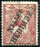 Stamp of New Hebrides 1908 Essai de surcharge "Nelles Hébrides" sur troi