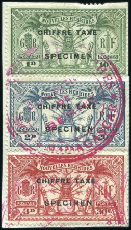 Stamp of New Hebrides TIMBRE-TAXE: 1925 série complète de cinq valeurs a