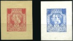 Stamp of Serbia 1918-20 Alexander & Peter, two proofs without tabl