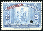 Stamp of Serbia 1918-20 Alexander & Peter, seven values in blue-gr