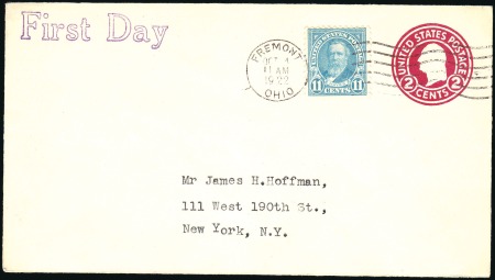 Stamp of United States 1922-25 Fourth Bureau 11c (563) tied by First Day 