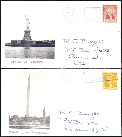 Stamp of United States 1932 ½c-10c Washington Bicentennial  (704-715), co