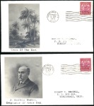 Stamp of United States 1932 2c Arbor Day (717), four First Day covers wit