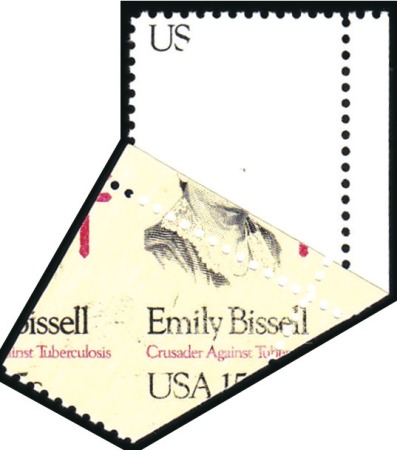 Stamp of United States 1980 15c Emily Bissell, Red Omitted (1823c), Never