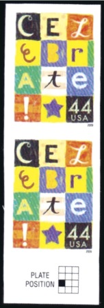 Stamp of United States 2009 44c Celebrate! Die Cutting Omitted (4407var),