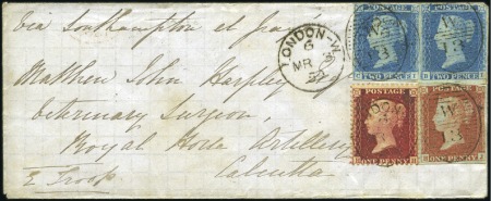 Stamp of Great Britain » 1854-70 Perforated Line Engraved 1859 (Mar 3) Envelope from London to the Royal Hor