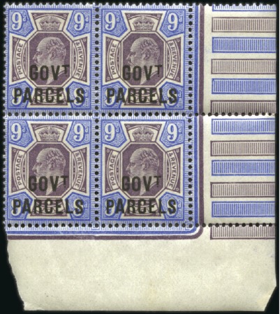 Stamp of Great Britain » Officials Government Parcels: 1902 9d Purple & Blue in mint