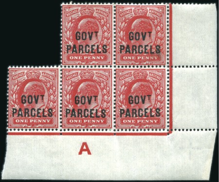 Stamp of Great Britain » Officials Government Parcels: 1902 1d Scarlet in mint nh cor