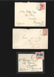 Stamp of British Empire General Collections and Lots 1858-1938, Group of 17 covers and a parcel piece, 