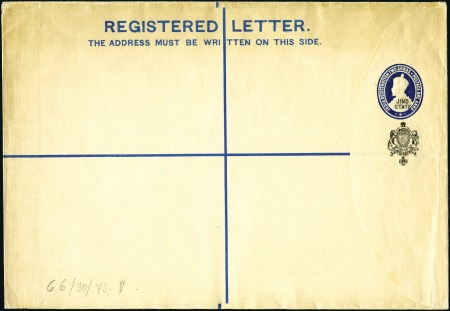 Stamp of Indian States » Jind (Convention State) WITHDRAWN KGV 1a Registered envelope with "JIND ST