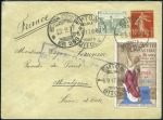 Stamp of France 1914-90, Agréable collection de +120 lettres monté
