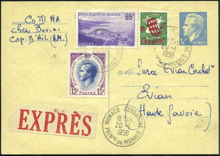 Stamp of Large Lots and Collections 1900-55, Cover group mostly commercial to Evian, F
