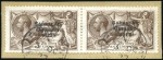 Stamp of Ireland 2s6d Brown, horizontal composite pair neatly tied 