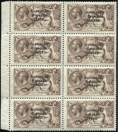 Stamp of Ireland 1927 2s6d Brown, composite setting, marginal verti