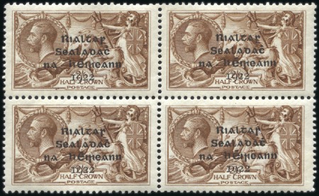 Stamp of Ireland 2s6d Chocolate-brown to 10s grey-blue, mint set in