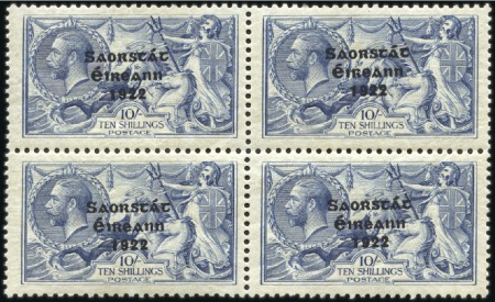 Stamp of Ireland 10s Grey-blue, mint nh block of four, fresh & very