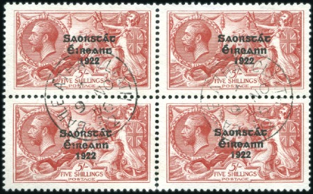 Stamp of Ireland 2s6d Chocolate-brown to 10s dull grey-blue, used b