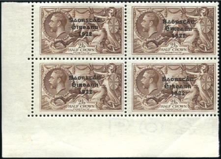Stamp of Ireland 1935 2s6d Chocolate to 10s indigo, mint nh bottom