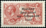 Stamp of Ireland 2s6d Chocolate-brown to 10s grey blue, mint set & 