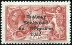 Stamp of Ireland 2s6d Chocolate-brown to 10s grey blue, mint set & 