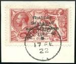 Stamp of Ireland 2s6d Chocolate-brown to 10s grey blue, used set ea