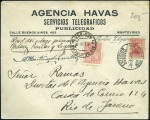 Stamp of Uruguay 1928 (30 Dec) Cover carried onboard the "Peru", fl