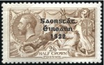 Stamp of Ireland 2s6d Chocolate-brown to 10s dull grey-blue, mint n