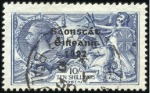 Stamp of Ireland 10s Dull grey-blue, used single showing MAJOR RE-E