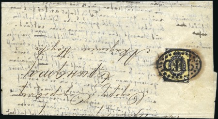 Stamp of Russia » Russia Imperial 1864 Third Issues Arms perf. 12 1/4 : 12 1/2 (St. 8-10) 1k Arms, perf. 14 1/2 : 15, tied to local printed