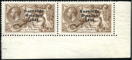 Stamp of Ireland 1922-23 2s6d Chocolate-brown, mint bottom right co