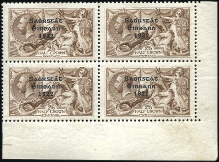 Stamp of Ireland 2s6d Chocolate-brown, mint bottom right corner mar