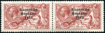 Stamp of Ireland 1922-23 2s6d Chocolate-brown to 10s dull grey-blue
