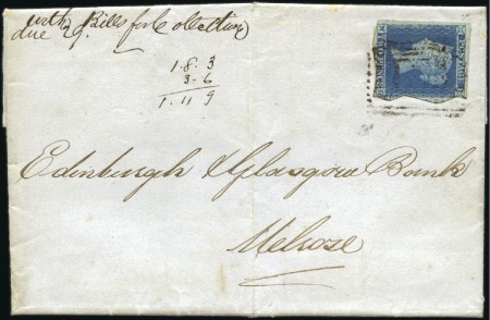 Stamp of Great Britain » 1841 2d Blue 1841 2d blue pl.3 NL  with PRIVATE ROULETTE on two