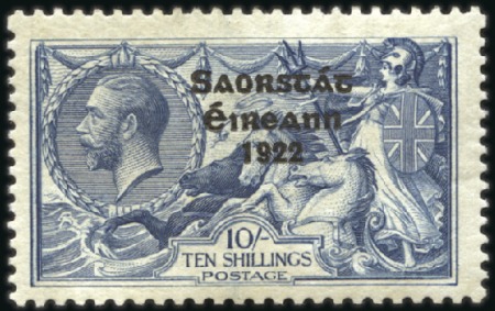 Stamp of Ireland 1925 10s Dull grey-blue, mint nh single showing th