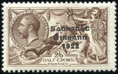 Stamp of Ireland 2s6d Chocolate-brown to 10s dull grey-blue, comple