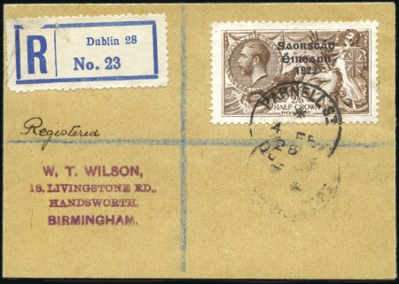 Stamp of Ireland 2s6d Chocolate-brown, neatly tied by PARNELL ST /
